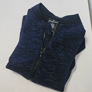 Men's Tommy John Full Zip Softshell Jacket - Heathered Navy Black - L - Like New